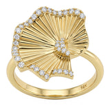 .23ct G SI 14kt Yellow Gold Diamond Modern Band Ring Size 6.5