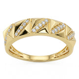 .15ct G SI 14kt Yellow Gold Diamond Modern Band Ring Size 6.5