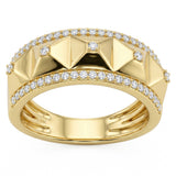 .28ct G SI 14kt Yellow Gold Diamond Modern Band Ring Size 6.5