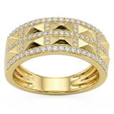 .36ct G SI 14kt Yellow Gold Diamond Modern Band Ring Size 6.5