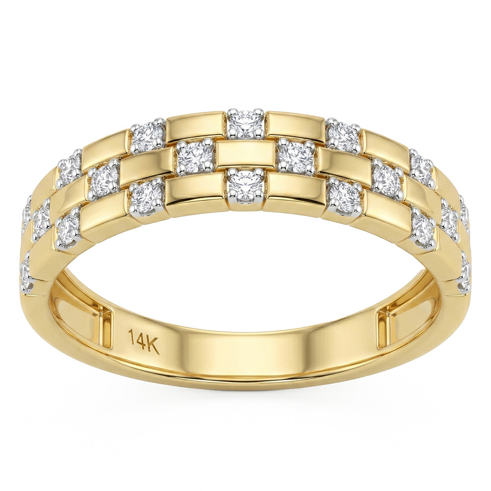 .21ct G SI 14kt Yellow Gold Diamond Band Ring Size 6.5