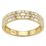 .21ct G SI 14kt Yellow Gold Diamond Band Ring Size 6.5
