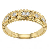 .16ct G SI 14kt Yellow Gold Diamond Band Ring Size 6.5