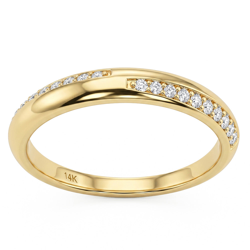 .16ct G SI 14kt Yellow Gold Diamond Band Ring Size 6.5