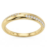 .16ct G SI 14kt Yellow Gold Diamond Band Ring Size 6.5