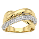 .46ct G SI 14kt Yellow Gold Diamond Modern Ring Size 6.5
