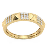 .24ct G SI 14kt Yellow Gold Diamond Modern Band Ring Size 6.5