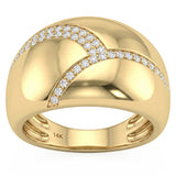 .27ct G SI 14kt Yellow Gold Diamond Modern Band Ring Size 6.5
