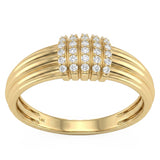.13ct G SI 14kt Yellow Gold Diamond Modern Band Ring Size 6.5