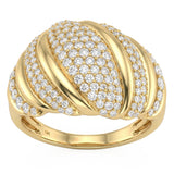 <span style="color:purple">SPECIAL!</span> .99ct G SI 14kt Yellow Gold Diamond Modern Band Ring Size 6.5