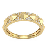 <span style="color:purple">SPECIAL!</span> .18ct G SI 14kt Yellow Gold Diamond Modern Band Ring Size 6.5