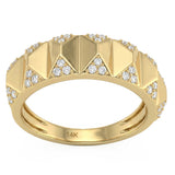 <span style="color:purple">SPECIAL!</span> .26ct G SI 14kt Yellow Gold Diamond Modern Band Ring Size 6.5