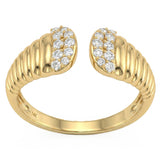 <span style="color:purple">SPECIAL!</span> .25ct G SI 14kt Yellow Gold Diamond Open Ring Size 6.5