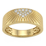 <span style="color:purple">SPECIAL!</span> .17ct G SI 14kt Yellow Gold Diamond Modern Band Ring Size 6.5