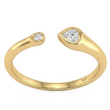 <span style="color:purple">SPECIAL!</span> .10ct G SI 14kt Yellow Gold Diamond Open Ring Size 6.5