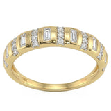 .24ct G SI 14kt Yellow Gold Diamond Modern Band Ring Size 6.5