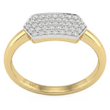 .21ct G SI 14kt Yellow Gold Diamond Modern Band Ring Size 6.5