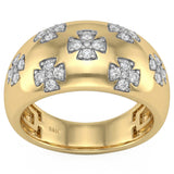 .4ct G SI 14kt Yellow Gold Diamond Modern Band Ring Size 6.5