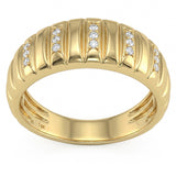 .07ct G SI 14kt Yellow Gold Diamond Modern Band Ring Size 6.5