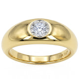 <span style="color:purple">SPECIAL!</span> .07ct G SI 14kt Yellow Gold Diamond Modern Band Ring Size 6.5