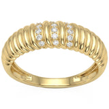 .11ct G SI 14kt Yellow Gold Diamond Modern Band Ring Size 6.5