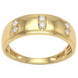 .21ct G SI 14kt Yellow Gold Diamond Modern Band Ring Size 6.5