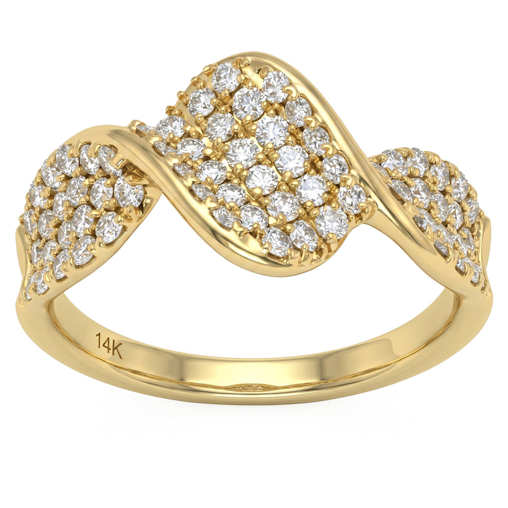 <span style="color:purple">SPECIAL!</span> .75ct G SI 14kt Yellow Gold Diamond Band Ring Size 6.5