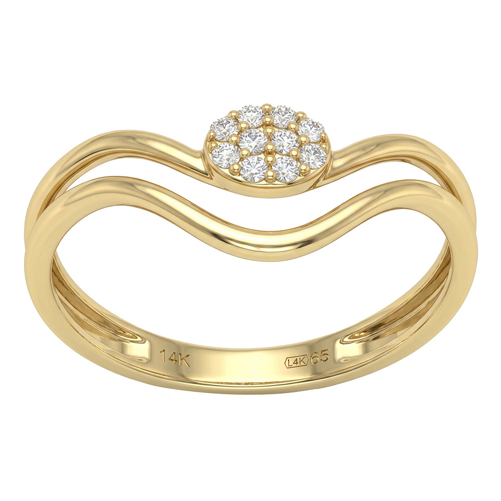 .07ct G SI 14kt Yellow Gold Diamond Band Ring Size 6.5