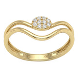 .07ct G SI 14kt Yellow Gold Diamond Band Ring Size 6.5