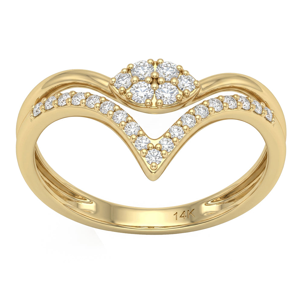 <span style="color:purple">SPECIAL!</span> .24ct G SI 14kt Yellow Gold Diamond Band Ring Size 6.5