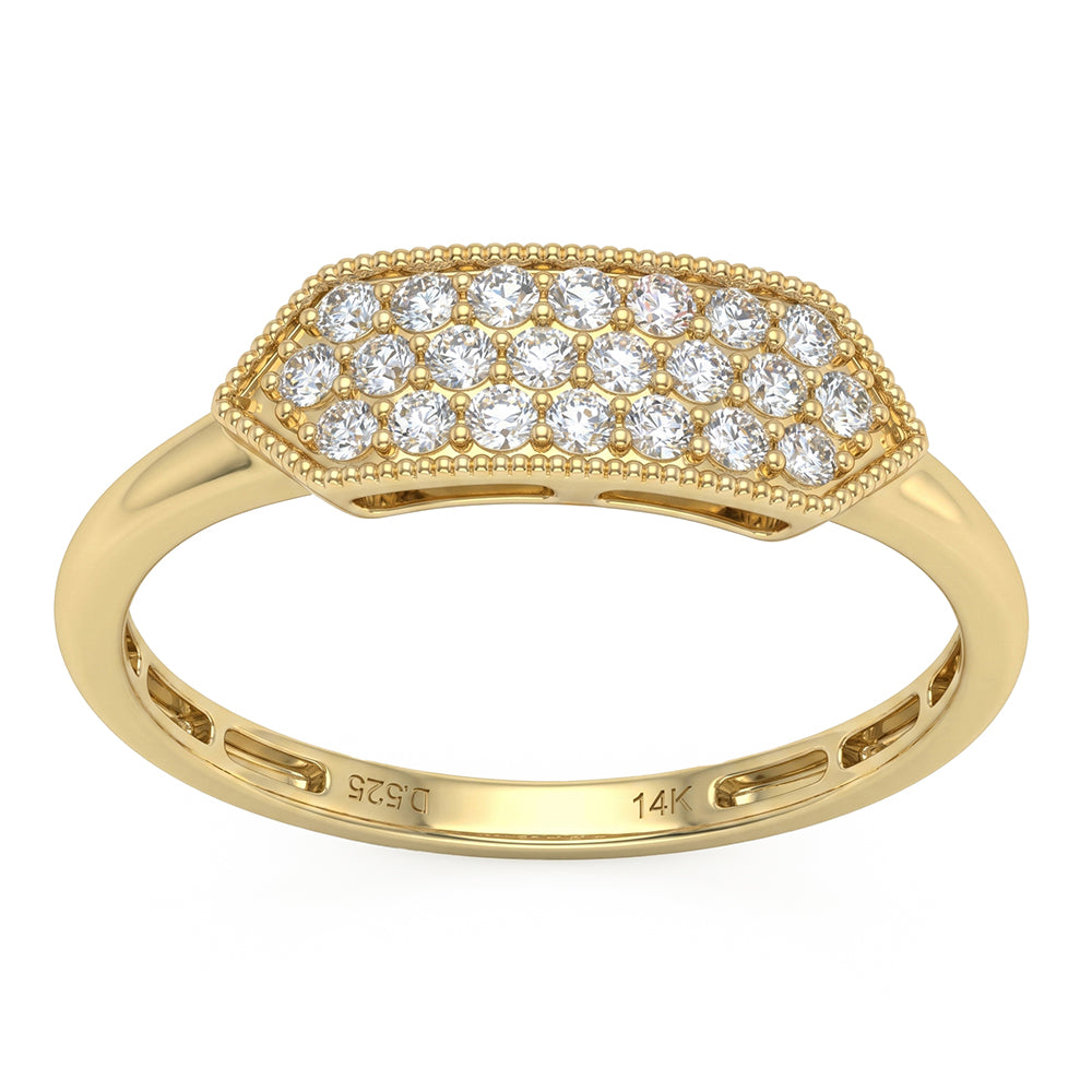 <span style="color:purple">SPECIAL!</span> .25ct G SI 14kt Yellow Gold Diamond Band Ring Size 6.5