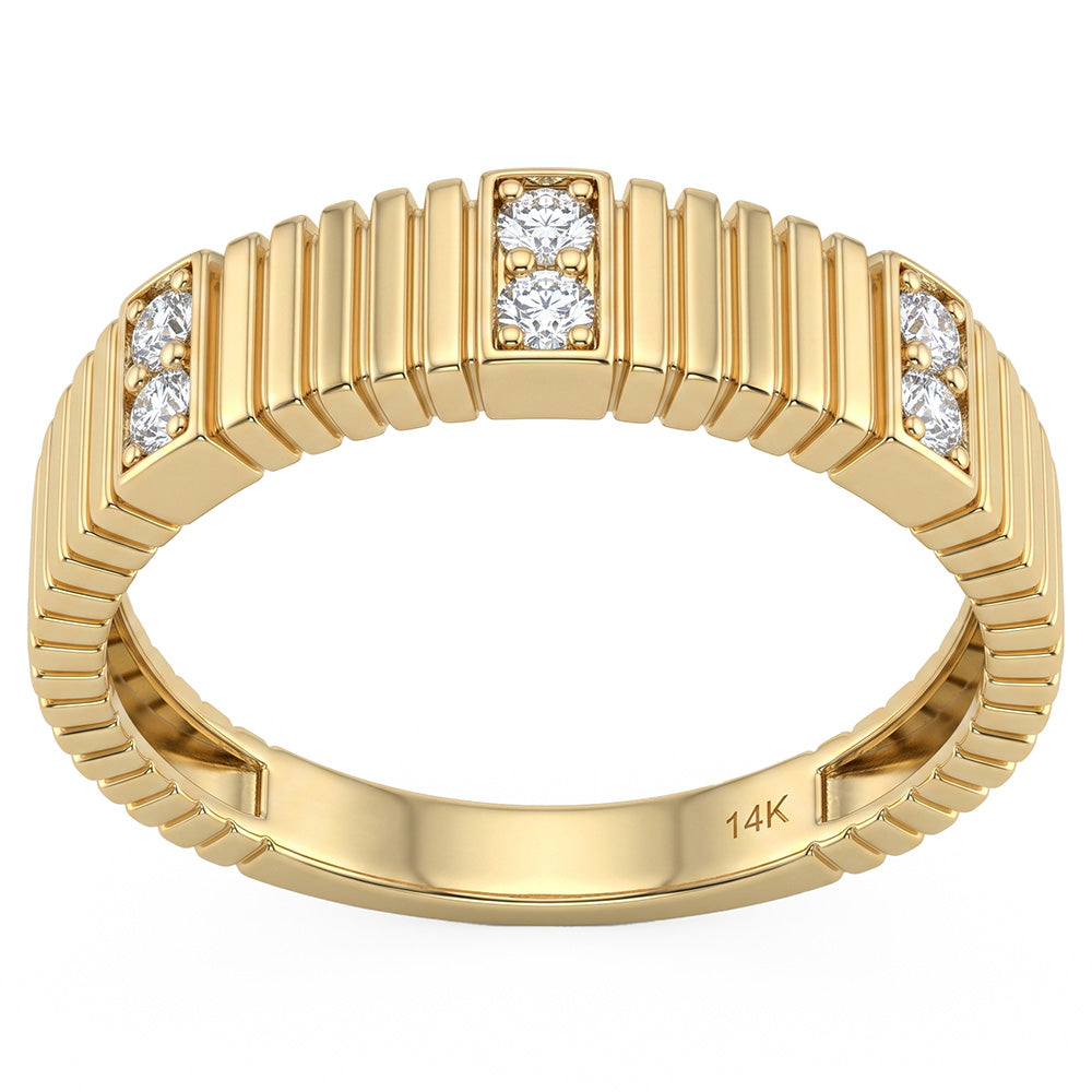 <span style="color:purple">SPECIAL!</span> .25ct G SI 14kt Yellow Gold Diamond Men's Band Ring Size 10