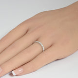 1.31ct G SI 14K White Gold Diamond Eternity Band Ring Size 7