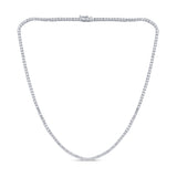 7.13ct G SI 14K White Gold Diamond Tennis Necklace 16"