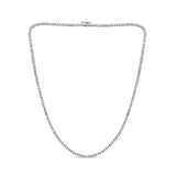 <span style="color:purple">SPECIAL!</span> 7.72ct G SI 14K White Gold Diamond Tennis Necklace 18"