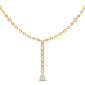 <span style="color:purple">SPECIAL!</span>.20ct G SI 14K Yellow Gold Drop Style Diamond Pendant Necklace 16+2" Long
