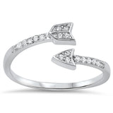 <span>CLOSEOUT!</span>Sterling Silver Plated Arrow Cz .925 Sterling Silver Ring
