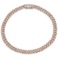 <span style="color:purple">SPECIAL!</span> 4mm .71ct G SI 14K Rose Gold Diamond Round Cuban Bracelet 8"