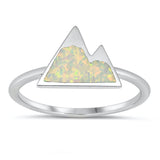 White Opal Mountain .925 Sterling Silver Ring