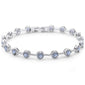 Elegant Round Tanzanite .925 Sterling Silver Bracelet