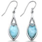 Marquise Natural Larimar .925 Sterling Silver Drop Earrings