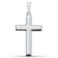 <span>CLOSEOUT!</span>Beveled Edge Solid Cross  .925 Sterling Silver Pendant