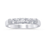 .55ct G SI 14K White Gold Diamond 5-Stone Ring Band