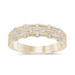 .24ct G SI 14K Yellow Gold Diamond Beads Band Ring Size 6.5