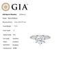 <span style="color:purple">SPECIAL!</span> 1.00ct H-VS2 GIA CERTIFIED 14K White Gold Round Diamond Solitaire Ring Size 6