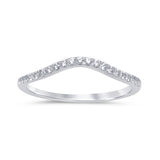 .20ct 14k White Gold Stackable Wedding Anniversary Diamond Ring 6.5