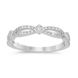.26ct G SI 14K White Gold Women's Ring Band Size 7