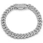 <span style="color:purple">SPECIAL!</span> 9mm 2.60ct G SI 14K White Gold Diamond Round Cuban Bracelet 8"