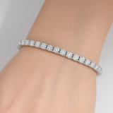 14.88ct 14KT White Gold Diamond Tennis Bracelet 7"