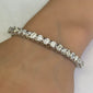 <span style="color:purple">SPECIAL!</span> 4.31ct G SI 14K White Gold Fancy Diamond Multi Shapes Bangle Bracelet